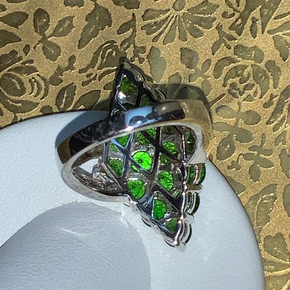 Genuine Russian Diopside & Zircon Ring 4.71 Cts - Picture 6 of 8